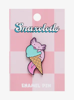 Snaxolotls Axolotl & Ice Cream Cone Enamel Pin - BoxLunch Exclusive