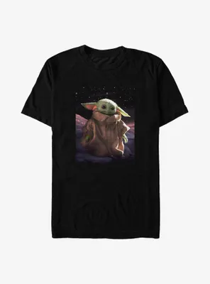 Star Wars The Mandalorian Child Space Poster Big & Tall T-Shirt