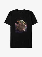 Star Wars The Mandalorian Child Space Poster Big & Tall T-Shirt