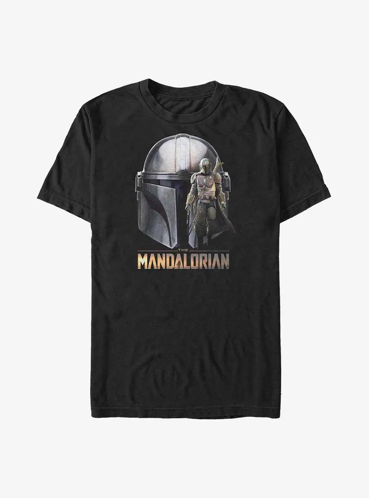 Star Wars The Mandalorian Mando Helmet Big & Tall T-Shirt