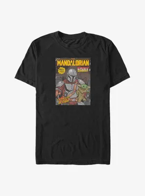 Star Wars The Mandalorian Vintage Comic Cover Big & Tall T-Shirt