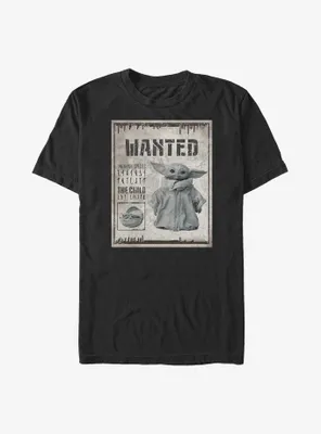 Star Wars The Mandalorian Wanted Child Poster Big & Tall T-Shirt