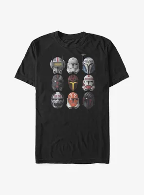 Star Wars: The Clone Wars Helmets Line Up Big & Tall T-Shirt