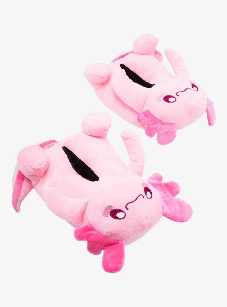 Hot Topic Pink Axolotl Plush Slippers