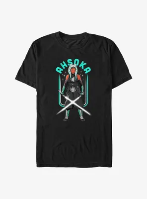 Star Wars The Mandalorian Ahsoka Crossed Lightsabers Big & Tall T-Shirt