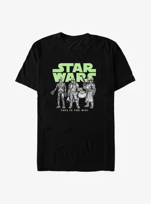 Star Wars The Mandalorian Logo Lineup Big & Tall T-Shirt