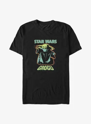 Star Wars The Mandalorian Grogu Outline Big & Tall T-Shirt