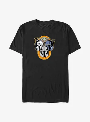 Star Wars The Mandalorian Hunter's Helmet Big & Tall T-Shirt