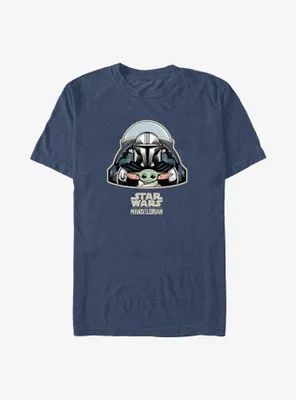 Star Wars The Mandalorian Mando & Grogu Cockpit Big Tall T-Shirt