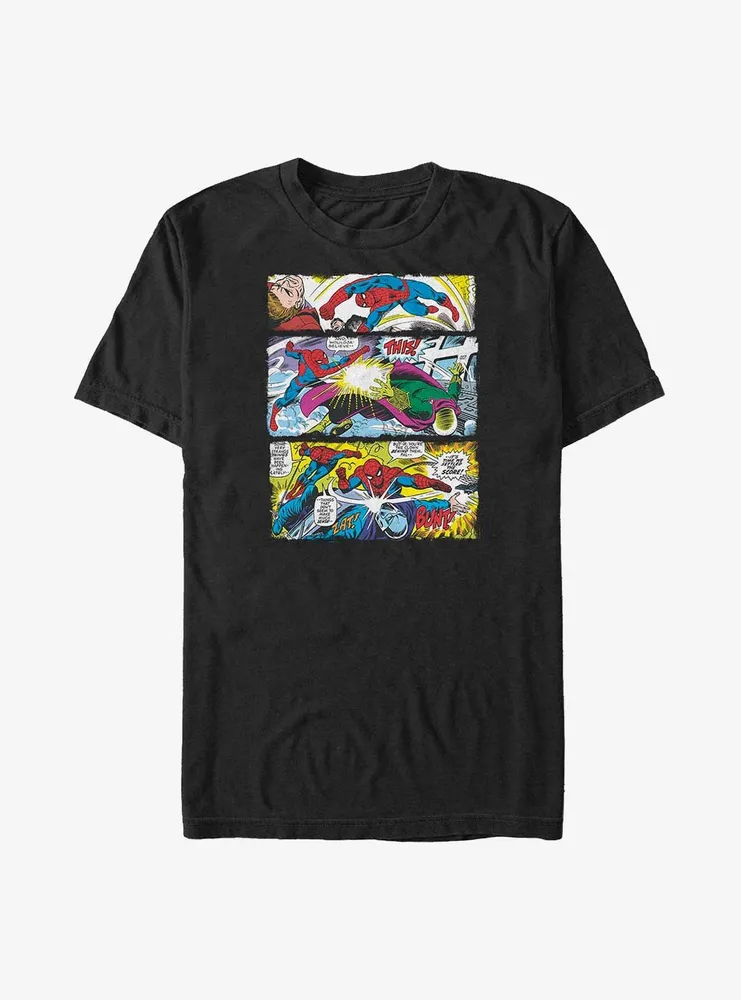 Marvel Spider-Man Battle Comic Panels Big & Tall T-Shirt