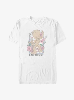 Marvel Guardians of the Galaxy Floral Groot Big & Tall T-Shirt