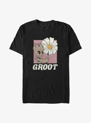 Marvel Guardians of the Galaxy Groot Picking Flowers Big & Tall T-Shirt