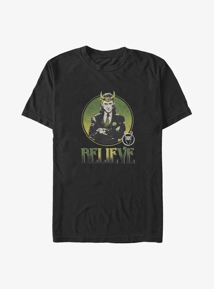 Marvel Loki Believe Badge Big & Tall T-Shirt