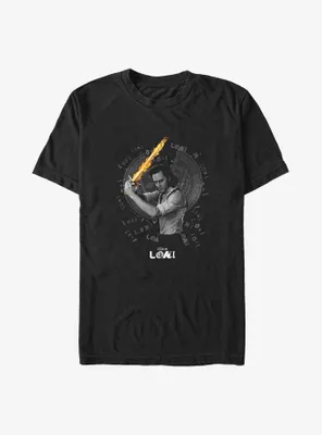 Marvel Loki Flaming Sword Big & Tall T-Shirt