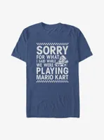 Mario Sorry For What I Said Kart Big & Tall T-Shirt