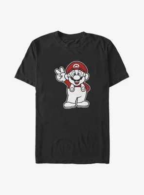 Mario Peace Out Brother Big & Tall T-Shirt