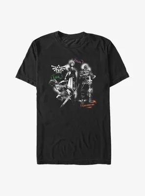 Nintendo Spray Paint Link, Zelda, and Ganondorf Big & Tall T-Shirt