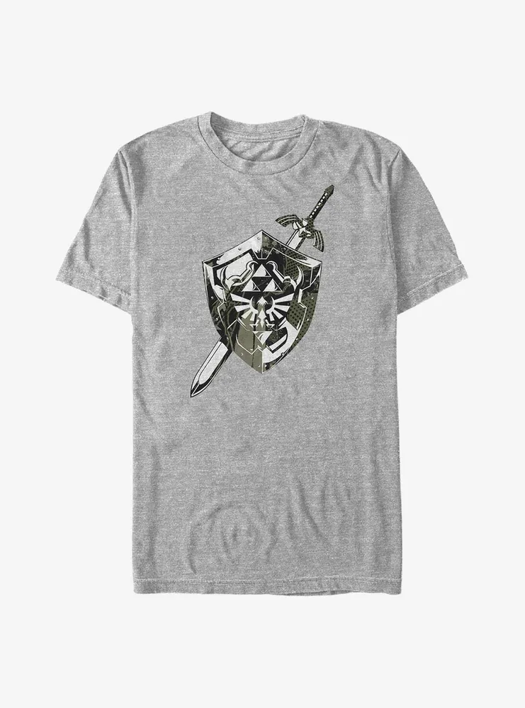 The Legend of Zelda Hyrule Crest Shield and Sword Big & Tall T-Shirt