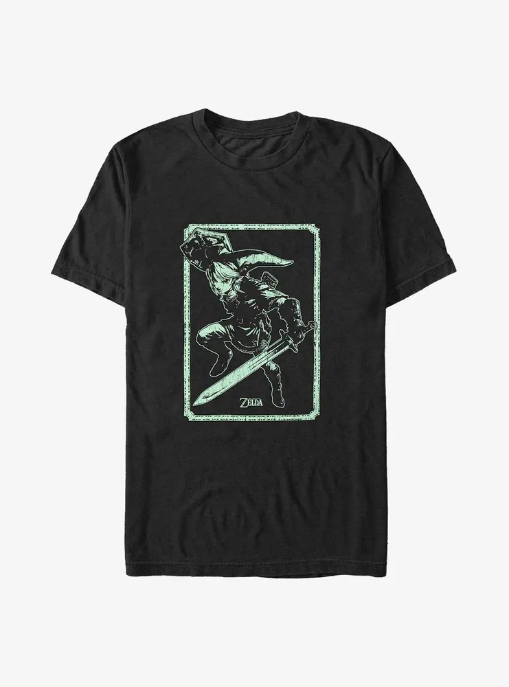 The Legend of Zelda Link Leap Card Big & Tall T-Shirt