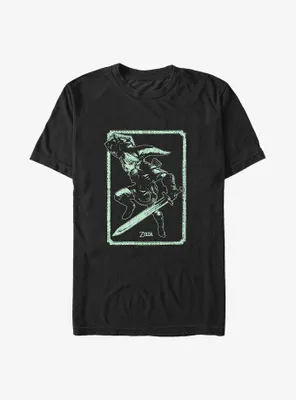 The Legend of Zelda Link Leap Card Big & Tall T-Shirt