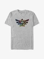 The Legend of Zelda Rainbow Outline Hyrule Crest Big & Tall T-Shirt