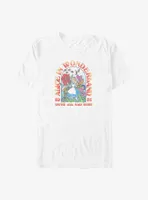 Disney Alice Wonderland We're All Made Here Arch Poster Big & Tall T-Shirt