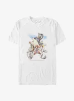 Disney Kingdom Hearts Group The Clouds Big & Tall T-Shirt