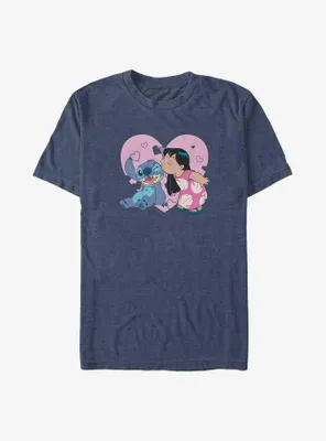 Disney Lilo & Stitch Valentine Kisses Big Tall T-Shirt