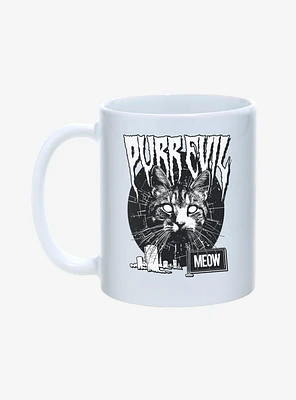 Hot Topic Purr Evil Meow Cemetery Mug 11oz