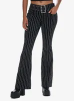 Cosmic Aura Pinstripe Low-Rise Flare Pants