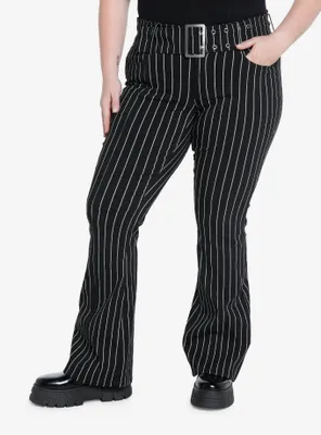 Cosmic Aura Pinstripe Low-Rise Flare Pants Plus