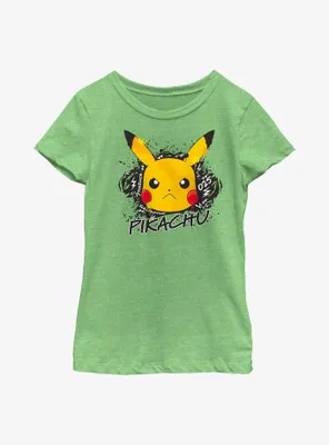 Pokemon Angry Pikachu Youth Girls T-Shirt