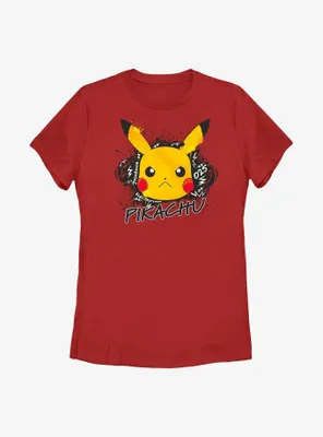 Pokemon Angry Pikachu Womens T-Shirt