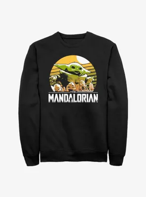 Star Wars The Mandalorian Grogu Playing With Stone Crabs Sweatshirt