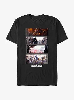 Star Wars The Mandalorian Battle Sequence T-Shirt