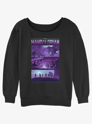 Star Wars the Mandalorian Rescue of Foundling Womens Slouchy Sweatshirt