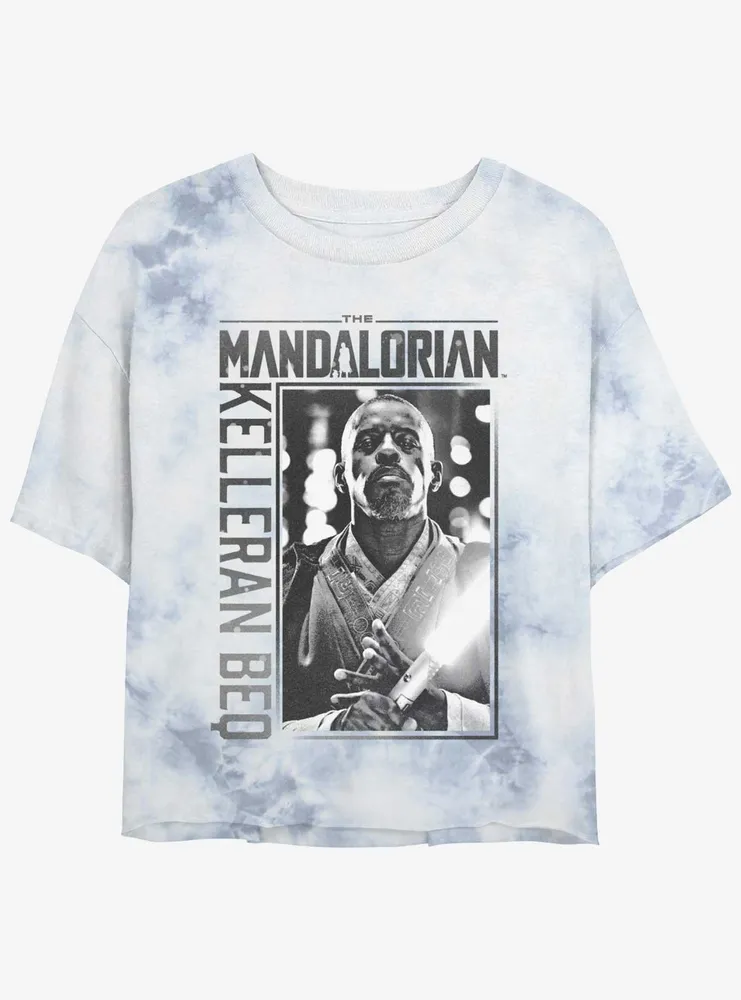 Star Wars The Mandalorian Kelleran Beq Poster Tie-Dye Womens Crop T-Shirt