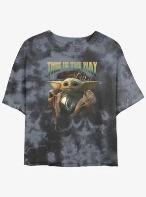 Star Wars The Mandalorian Grogu Clan of Two Tie-Dye Womens Crop T-Shirt BoxLunch Web Exclusive