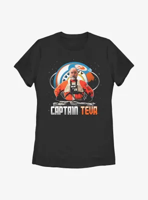 Star Wars The Mandalorian Captain Teva Womens T-Shirt