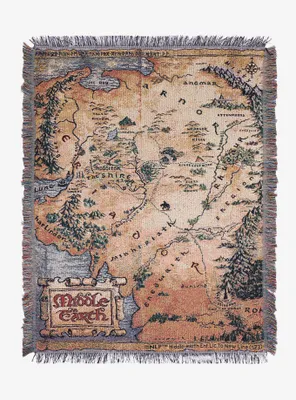 The Lord of the Rings Middle-Earth Map Tapestry Throw - BoxLunch Exclusive