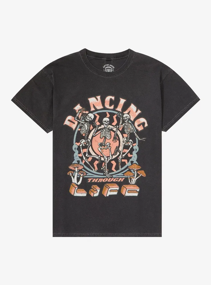 Dancing Skulls Boyfriend Fit Girls T-Shirt