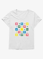 Bee And Puppycat Checkerboard Icons Girls T-Shirt Plus