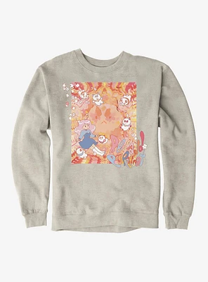 Bee And Puppycat Watercolor Art Flowers Sweatshirt