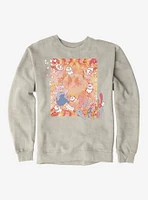 Bee And Puppycat Watercolor Art Flowers Sweatshirt