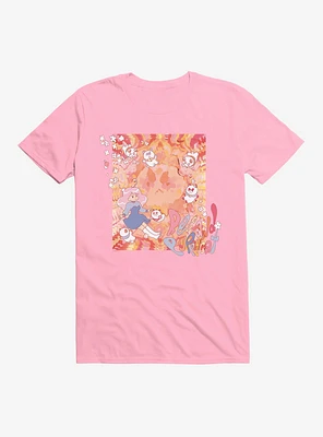 Bee And Puppycat Watercolor Art Flowers T-Shirt