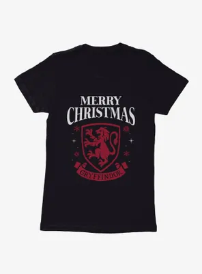 Harry Potter Merry Christmas Gryffindor Womens T-Shirt