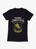 Harry Potter Merry Christmas Hufflepuff Womens T-Shirt