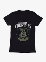 Harry Potter Merry Christmas Slytherin Womens T-Shirt