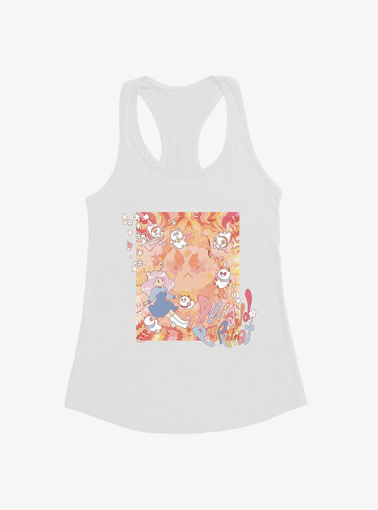 Bee And Puppycat Watercolor Art Flowers Girls Tank