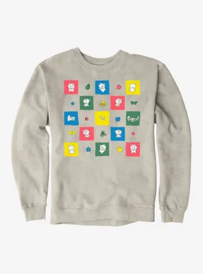 Bee And Puppycat Checkerboard Icons Sweatshirt